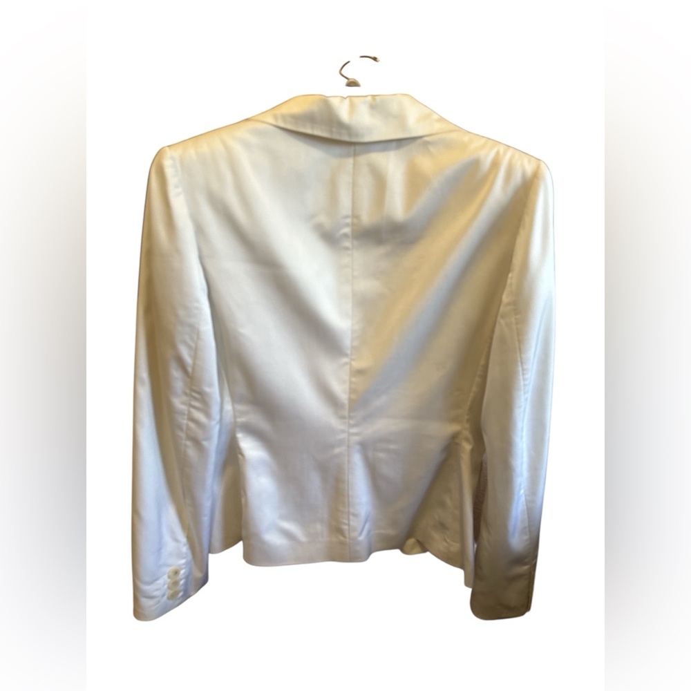Banana Republic Classic White Suit Jacket Blazer Preppy Work Wear Boss Lady Top - Picture 2 of 8